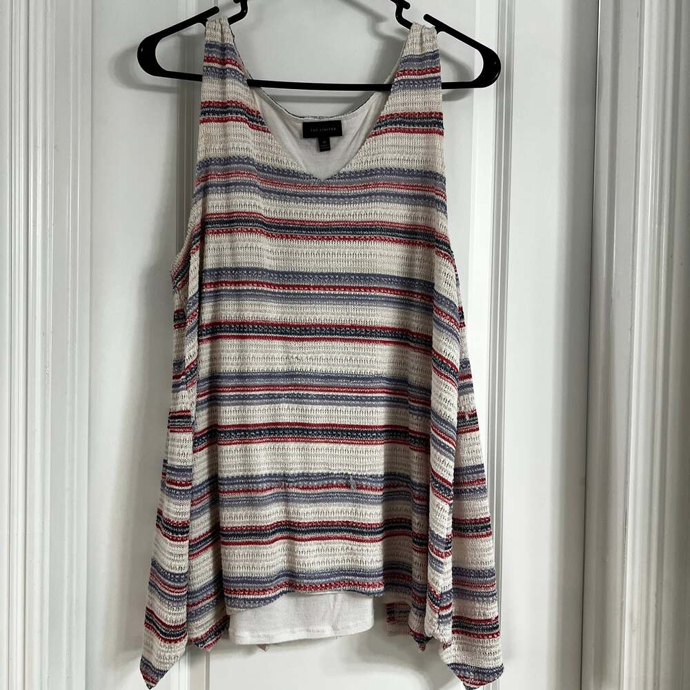 The Limited Women's Striped Knit Asymmetrical Tank Top | Size M